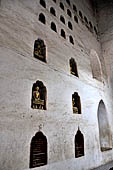 Ananda temple Bagan, Myanmar. Images of the life historical Buddha from birth to death of the circumambulatory corridors.